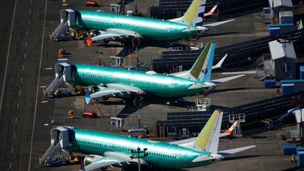 Unlackierte Boeing-Maschinen vom Typ 737 Max