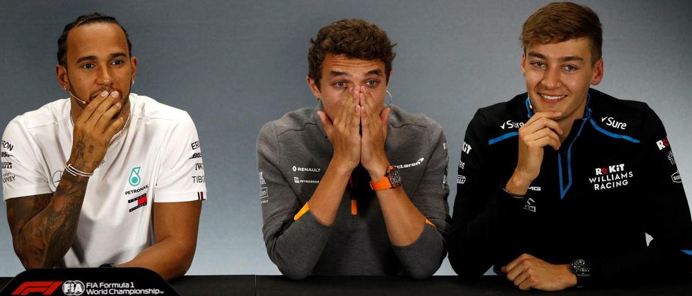 Great, greater, Great Britain. In Silverstone stehen Lewis Hamilton, Lando Norris und George Russell (von links) besonders im Blickpunkt.