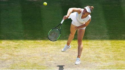Mit voller Power ins Finale. Simona Halep steigerte sich von Runde zu Runde und kann nun erstmals in Wimbledon triumphieren.