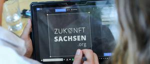 Sachsen, Leipzig: Mitglieder der Gruppe «Zukunft Sachsen». 