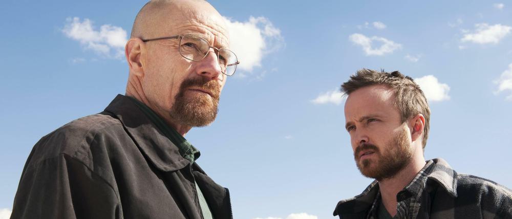 Hombres. Bryan Cranston (links) und Aaron Paul - die beiden Hauptdarsteller aus "Breaking Bad".