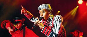 Immer nach vorne schauen: Janelle Monaé bei ihrem Auftritt in Berlin.