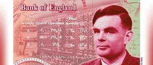 Die neue 50-Pfund-Banknote mit Alan Turing, die Ende 2021 in Umlauf gebracht werden soll.