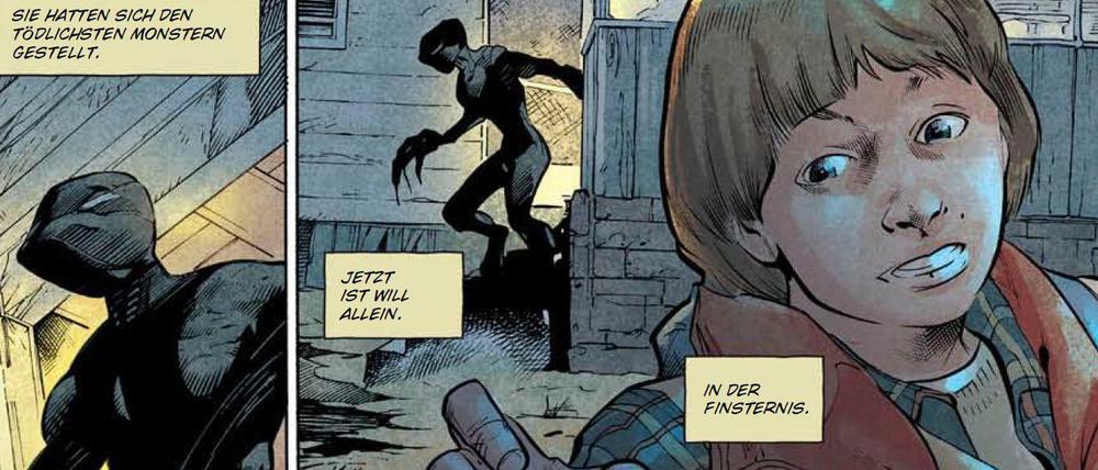 Nostalgischer Grusel: Eine Szene aus dem Comic „Stranger Things“.