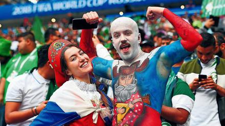 Neue Euphorie. Während der WM feierten die russischen Fans den überraschenden Viertelfinaleinzug ihres Teams.
