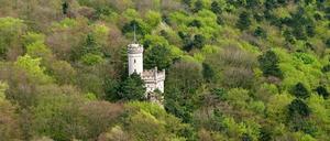 Luftaufnahme des vorbildlichen Göttinger Stadtforstes mit Bismarckturm.