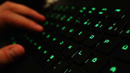 Beleuchtete Tastatur.