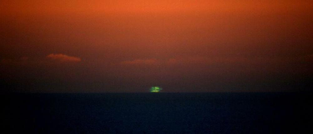 Reines, flimmerndes Gold. Ein grünes Leuchten bei San Fransicso.