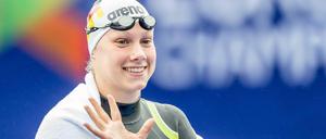 Hat gut lachen. Die deutsche Freiwasserschwimmerin Finnia Wunram holt WM-Silber.