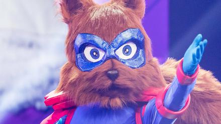  Das Model Marcus Schenkenberg steht als «Eichhörnchen» bei der ProSieben-Show «The Masked Singer» auf der Bühne. 
