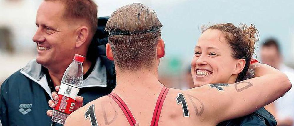 Nummer 1. Sarah Köhler, 25, holte in Südkorea mit der deutschen Freiwasserstaffel Gold. Am Sonntag beginnen für Sie die Vorläufe im Becken.