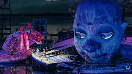 Mit dem Clown kamen die Tränen. Der Kopf des Hofnarren von Mantua ist 13 Meter hoch.