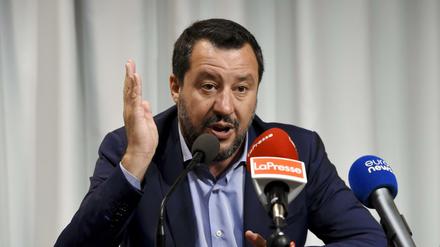 Wütend: Matteo Salvini, Italiens Innenminister und Vizepremier.