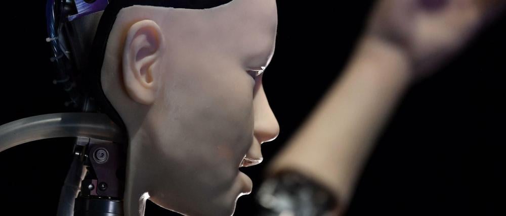 Wann wird es ihn oder sie geben, einen Roboter mit Bewusstsein? Exponat aus der Ausstellung "AI: More than Human", die im Mai im Londoner Barbican Centre eröffnet wurde. 