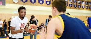Donovan Mitchell bereitete das Training in Berlin einige Freude (Archivbild).