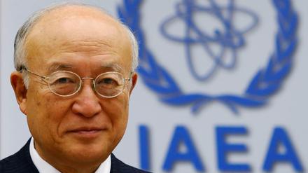 Yukiya Amano bei einem Treffen im IAEA-Hauptsitz in Wien 2016. 