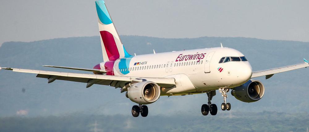 Ein Flugzeug der Fluggesellschaft Eurowings. 
