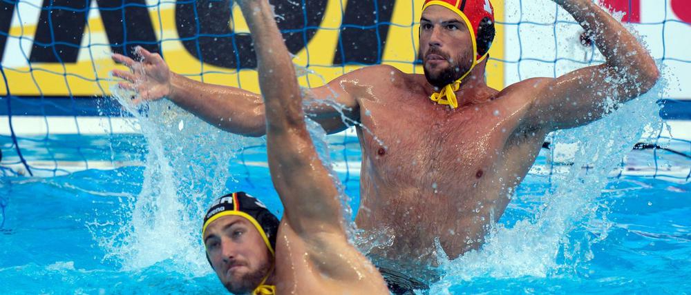 Unglücklich. Die deutschen Wasserballer um Timo Van Der Bosch (vorne) und Moritz Schenkel sind ausgeschieden.