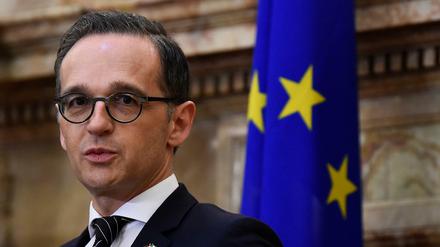 Außenminister Heiko Maas bei einer Pressekonferenz. 