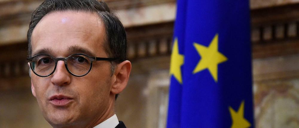 Außenminister Heiko Maas bei einer Pressekonferenz.