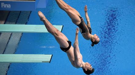 Alles senkrecht. Lou Massenberg und Tina Punzel harmonieren in Südkorea prächtig.
