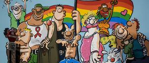 Stolz und Vorurteil: Um dieses Wandbild von Ralf König in Brüssel gab es Streit.