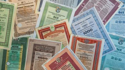 Historische Anteilsscheine - im digitalen Zeitalter nur noch ein Relikt vergangener Tage.