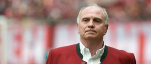 War's das jetzt doch? Die Amtszeit von Uli Hoeneß beim FC Bayern könnte bald vorbei sein. im Stadion.