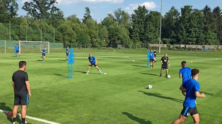 Gut 100 Minuten dauerte die erste Einheit von Hertha im Trainingslager.