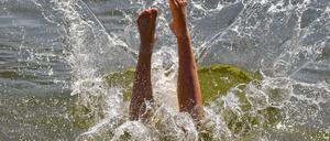 46 Grad? Da hilft nur abtauchen.