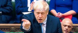 Boris Johnson am Donnerstag im britischen Parlament.