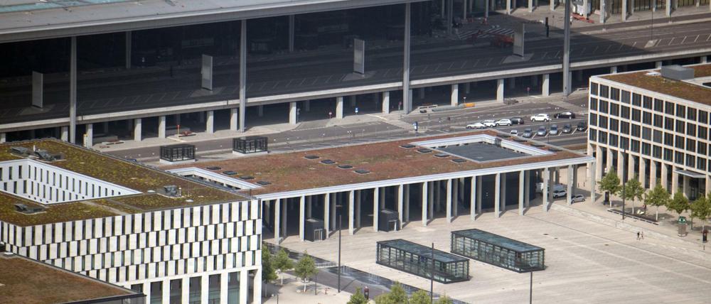 Das Hauptterminal des Hauptstadtflughafens BER in Schönefeld.