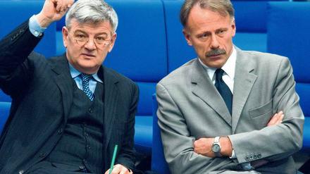 Realo und Linker. Der eine, Joschka Fischer (l.), war der Treiber, der andere, Jürgen Trittin, hat abgesichert, erinnert sich ein Parteifreund. So führten sie die zerstrittenen Flügel der Partei zusammen. 