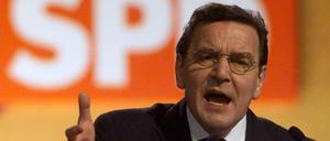 Gerhard Schröder bei einem SPD-Parteitag.