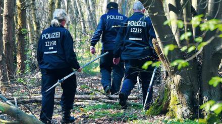 Mehr als zehn Jahre nach Georgines Verschwinden suchten Ermittler Spuren im Wald bei Brieselang (Oberhavel). 