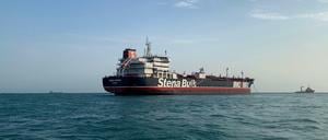 Der britische Öltanker "Stena Impero" in der Straße von Hormus. 