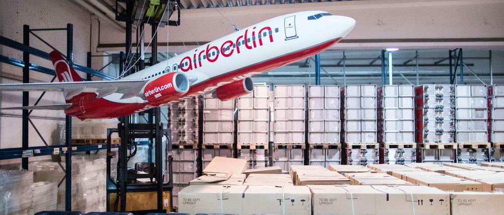 Versteigerung von Air-Berlin-Erinnerungsstücken in Essen (Archivbild von 2018)