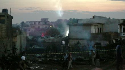 Absturzstelle in Rawalpindi