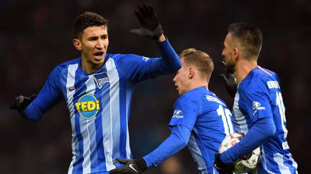 Jubelt weiter mit Hertha. Marko Grujic wird noch mindestens eine Saison in Berlin spielen.