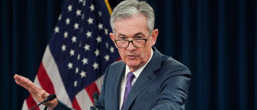Ruhig und entschieden. Fed-Chef Jerome Powell am Mittwoch bei der Verkündung der Leitzinssenkung.