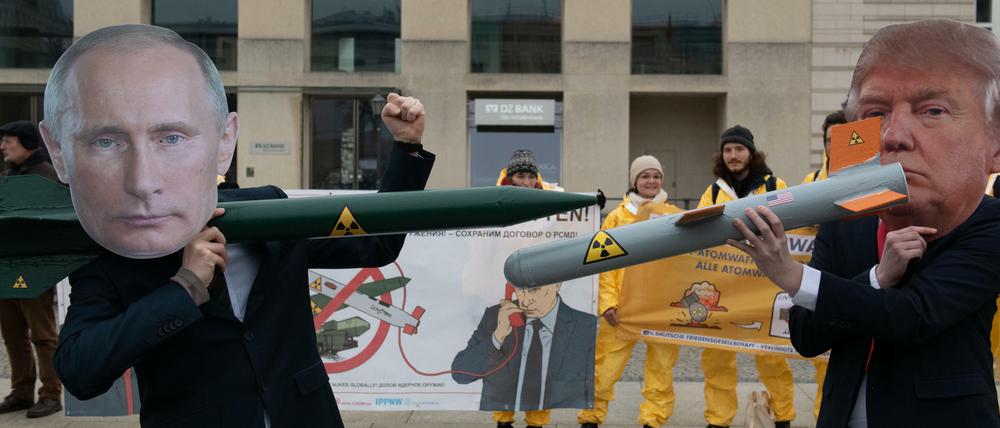 Protest gegen das Ende des INF-Vertrages in Berlin (Archivbild)