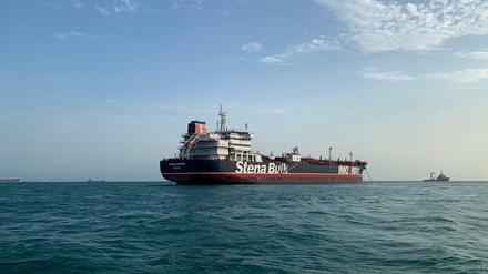 Der britische Öltanker "Stena Impero" in der Straße von Hormus.