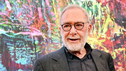 Der Maler Gerhard Richter, aufgenommen während der Pressekonferenz im Museum Barberini. 