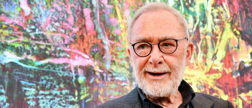 Der Maler Gerhard Richter, aufgenommen während der Pressekonferenz im Museum Barberini.
