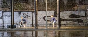 Beim Unwetter am Montag ist der Gleimtunnel erneut vollgelaufen. Neue Schäden wurden dabei offenbar nicht verursacht. 