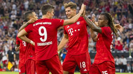 Die Bayern-Spieler hatten viel Grund zum Jubeln. 