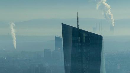Die Spitze der Europäischen Zentralbank in Frankfurt am Main.