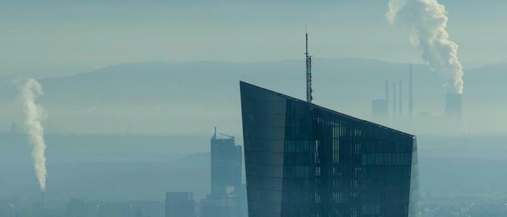 Die Spitze der Europäischen Zentralbank in Frankfurt am Main.