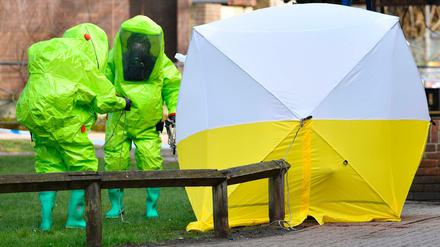 Untersuchung am Tatort in Salisbury (Archiv)