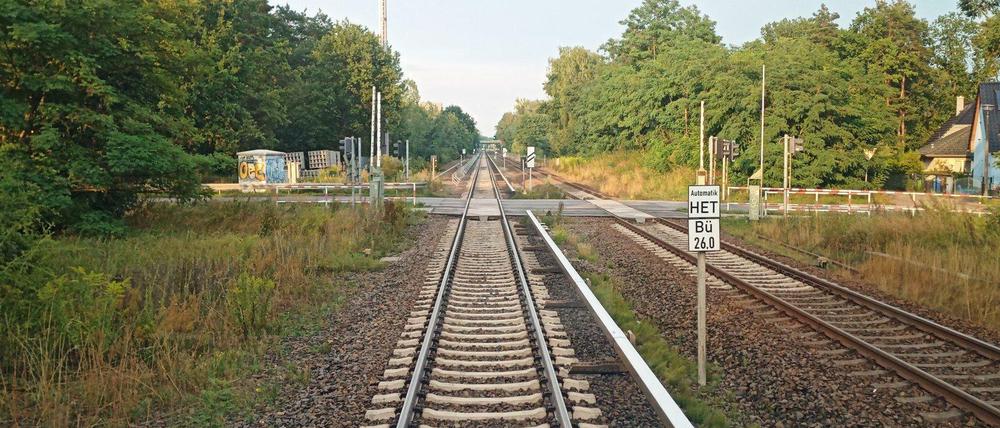 Blick aus dem Führerstand. Ein Lokführer postete dieses Foto bei Twitter